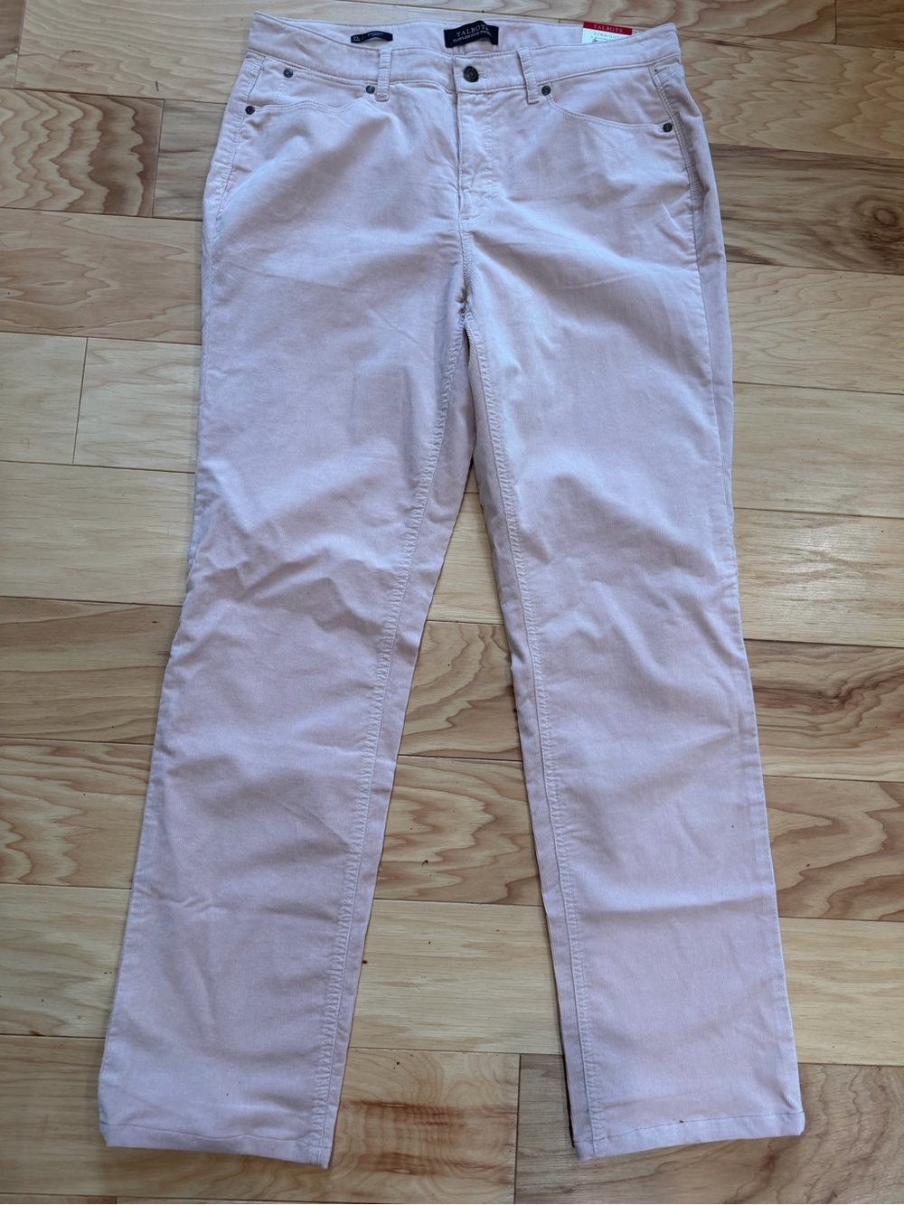 NWT Talbots Flawless Five-Pocket Straight Corduroy Pants Pink 12 Long